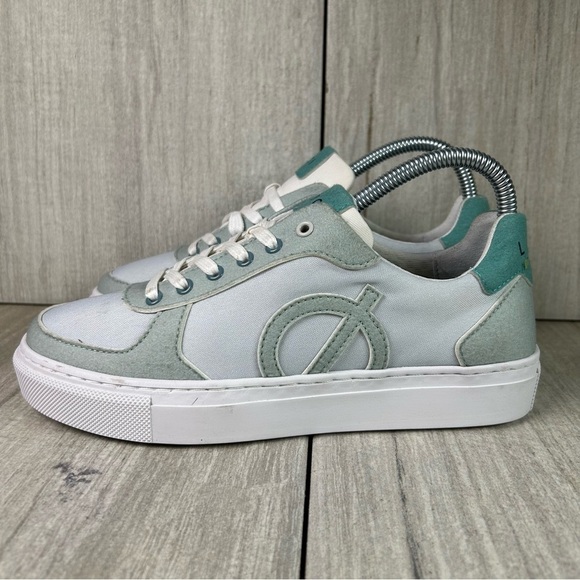 Loci Shoes - Loci Teal Court Classic Lace Up Canvas Sneaker Women’s Size 7
